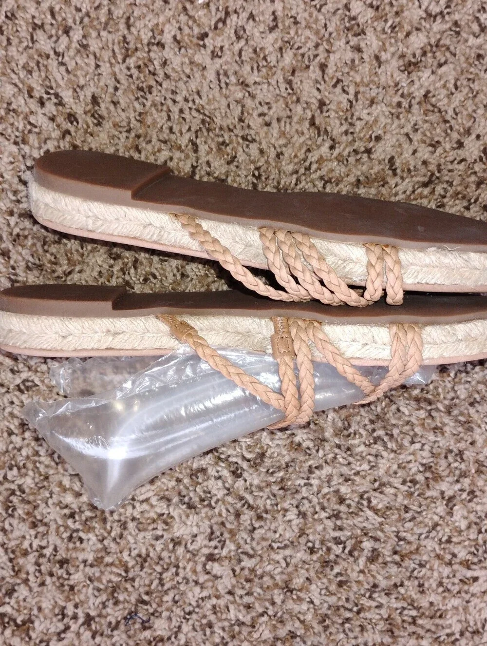 New Without Box Madewell Kathryn Braided Espadrille Slide Sandals Tan Size 7